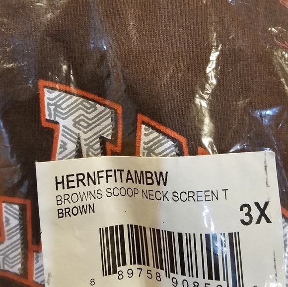 NFL Team Apparel Women's 3XL Cleveland Football Brown T-Shirt - Picture 6 of 8